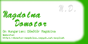 magdolna domotor business card